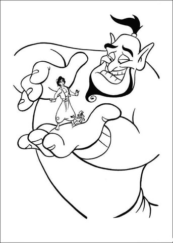 Mini Aladdin  Coloring Page